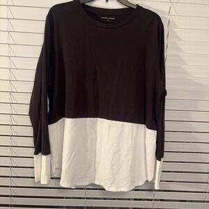Universal‎ Standard Medium Layered Pullover Black/white Size M